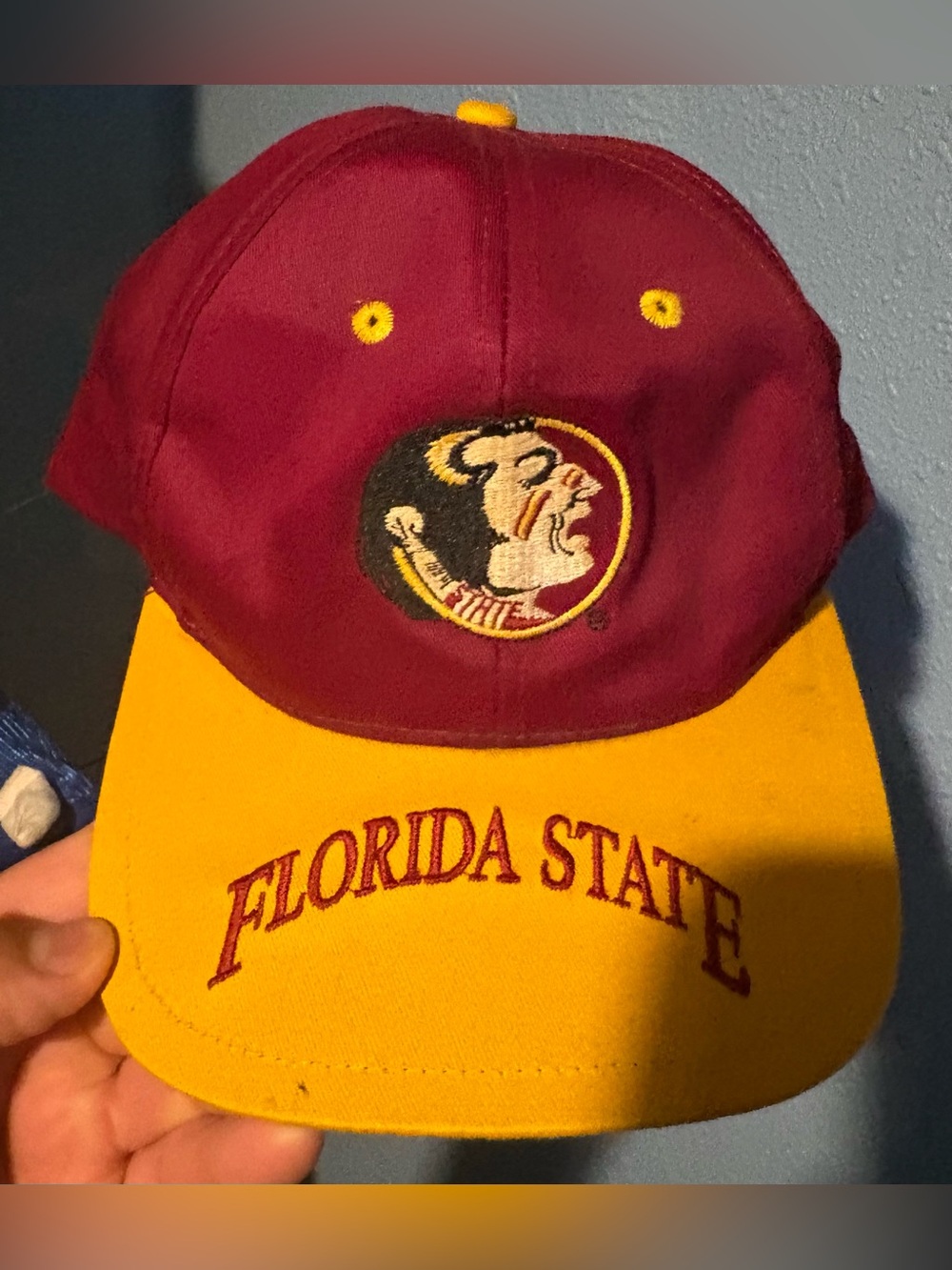 Florida State Two-Tone Embroidered Logo Baseball Cap - Garnet & Gold
